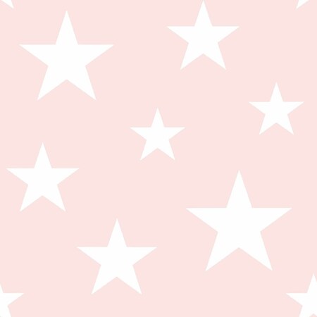 Manhattan Comfort Halluin Amira Pink Stars 33 ft L X 209 in W Wallpaper BR4060-138931